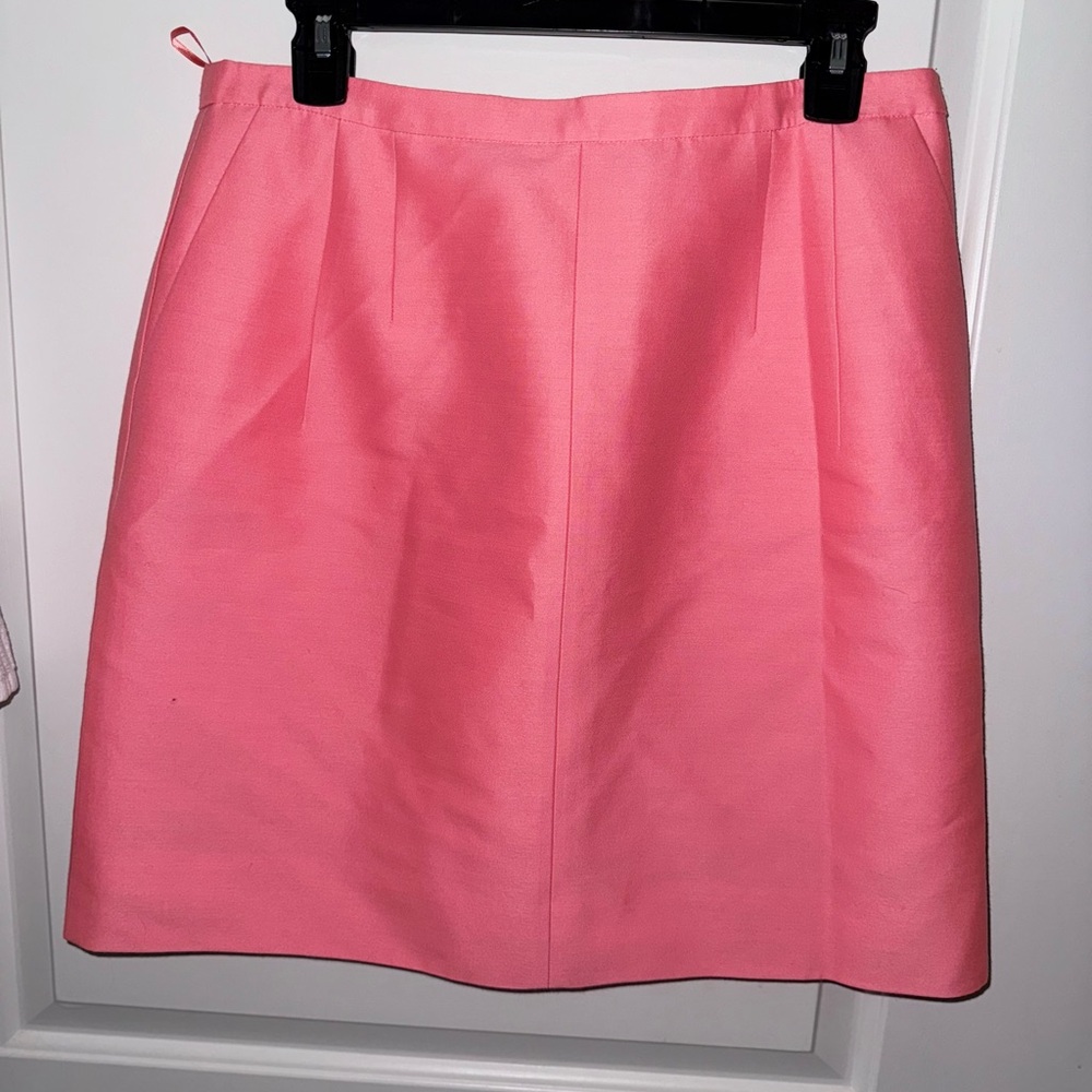 J. Crew Coral/Pink Wool A-Line Skirt - Picture 7 of 9